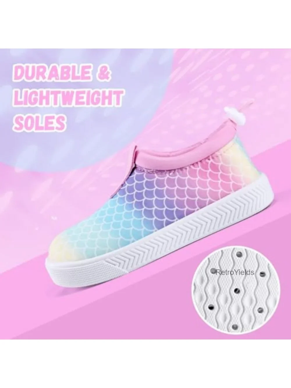 Toddler Water Shoes Quick Dry Slip On Aqua Swim Shoes for Beach Boys Girls